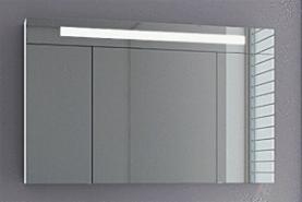ARCOM Spiegelschrank mit eingebauter Neonleuchte 3-türig 120x74x16 cm