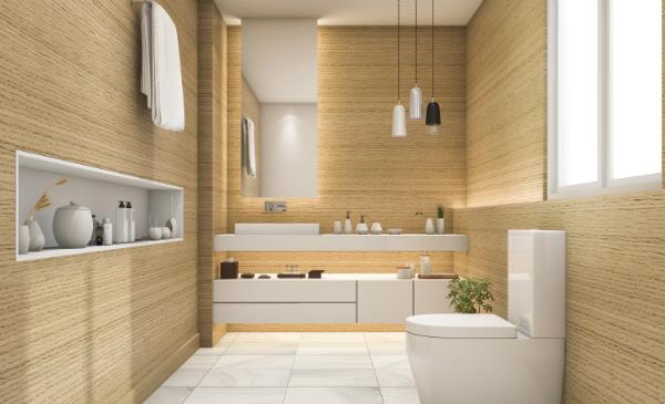 So könnte Ihr Badezimmer mit einer Wandnische aussehen