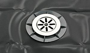 BODENABLAUF ABS 100 X 50MM MIT ISOLIERFOLIE 