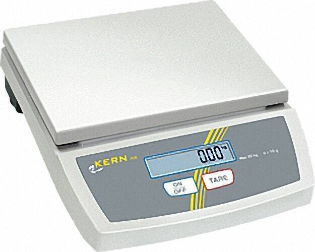 KERN & SOHN TISCHWAAGE FCE 15K5 MAX. 15 KG, EINTEILUNG 5 G GESAMTGEWICHT: 3, 5 KG