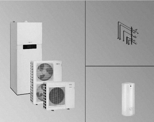 VIESSMANN SPLIT GAS-HYBRID-KOMPAKTGERÄT VITOCALDENS 222-F, 1,3 - 19 KW