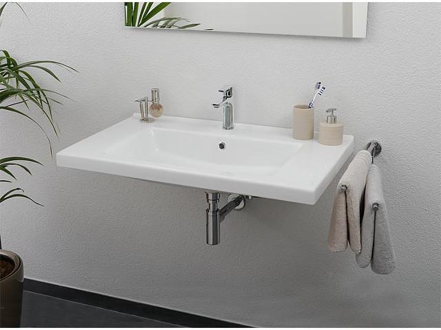 Waschtisch TRENDY, BxHxT 910x115x510mm, mit 1 Hanhloch
