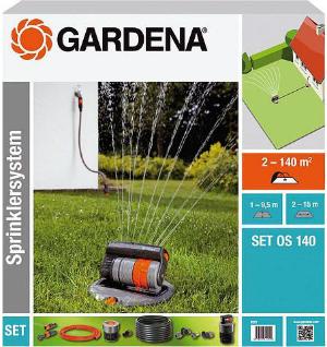 GARDENA KOMPLETT-SET MIT VERSENK-VIERECKREGNER OS140, ANSCHLUSSFERTIG