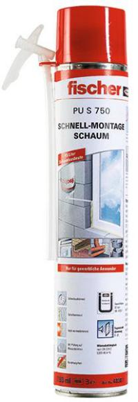 FISCHER 40301 SCHNELLMONTAGESCHAUM PU S 750 ML, B2, 1K-STANDARD-ADAPTER