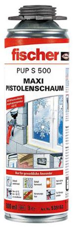 FISCHER 539163 MAXI-PISTOLENSCHAUM PUP S 500 43 LITER WÄRMEDÄMMSCHAUM