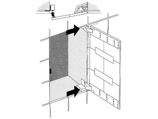 FLIESENTÜR BESCHLAG KOMPL.FÜR FLIESENTÜR BIS 0,4 M²