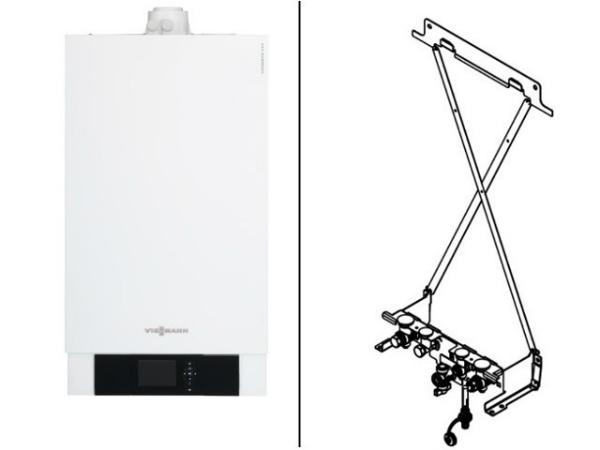 VIESSMANN PAKET VITODENS 200-W 26 KW GAS-KOMBITHERME, VITOTRONIC 100 HC1B, AUFPUTZ-MONTAGE