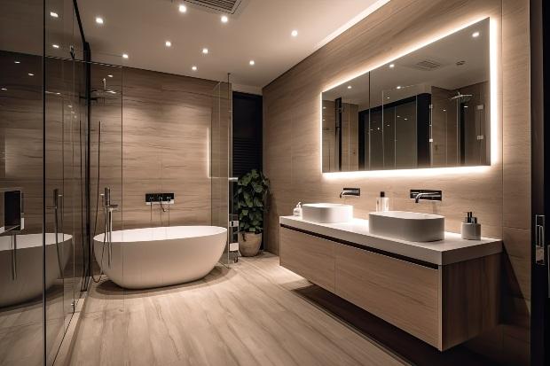 Moderner Leuchtspiegel für das Badezimmer