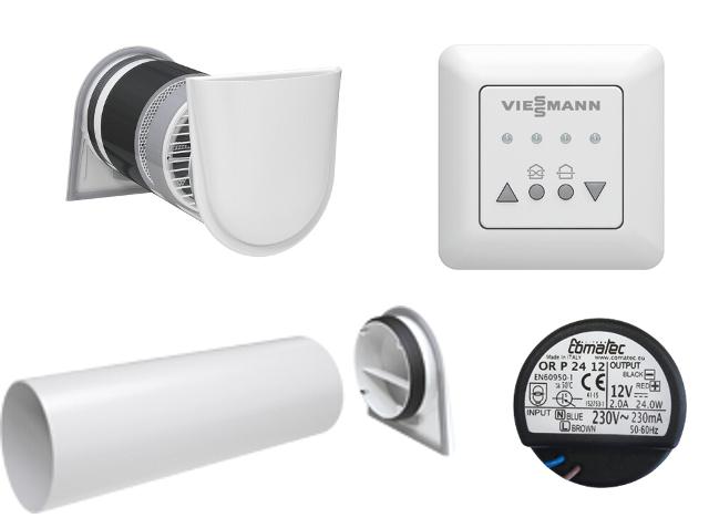 VIESSMANN Z014868S VITOVENT 100-D SET H00E A45 - DEZENTRALE WOHNRAUMLÜFTUNG MIT WÄRMERÜCKGEWINNUNG