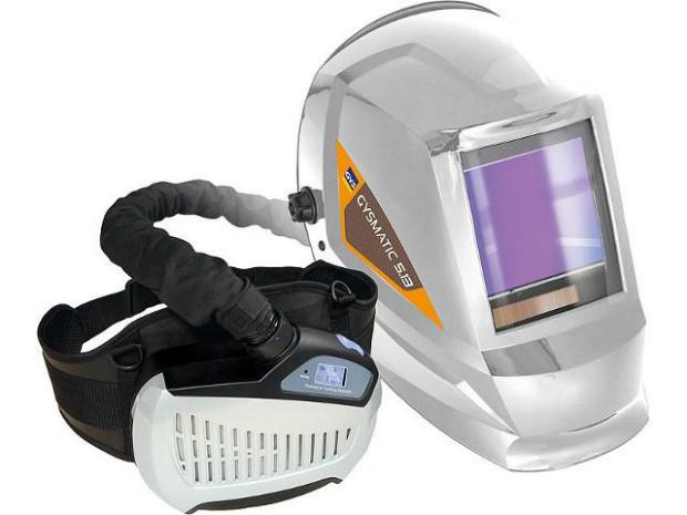 SCHWEISSSCHUTZHELM GYS LCD GYSMATIC 5/13 AIR XL MIT GEBLÄSEATEMSCHUTZ