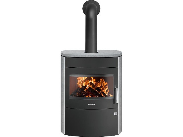 Kaminofen Agero 2.0, 7KW Speckstein, Korpus Stahl Schwarz 