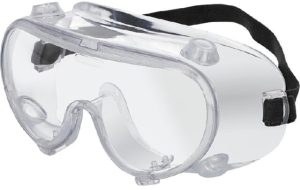 Schutzbrille, transparent, belüftet | PVC für leichte mechanische Stöße (F) 
