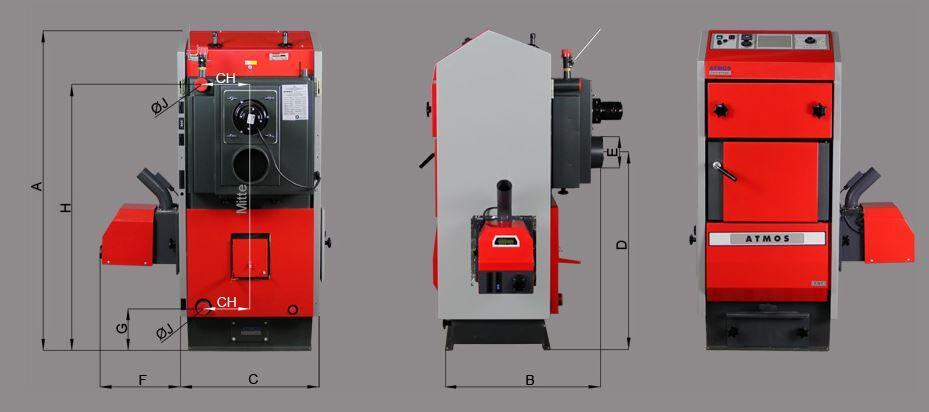 ATMOS PELLETKESSEL - P SERIE HOLZNOTBETRIEB P50 INKL. A45