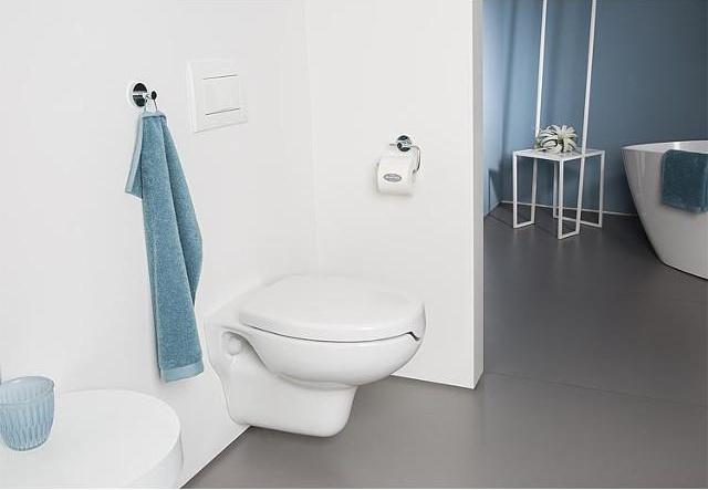 Wand-Tiefspül-WC Elida aus Keramik, weiß, mit Öffnung, BxHxT 375x370x560mm