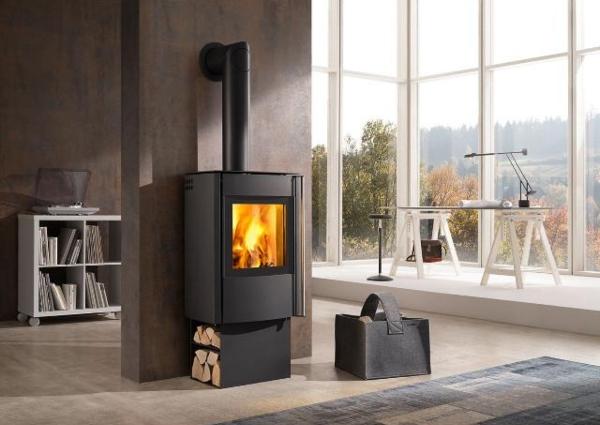 Buderus 7736602815 Kaminofen Spencer, 7 kW, Grundkoerper black, raumluftunabhaengig heizen-mit-scheitholz