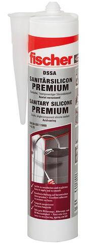 Fischer Sanitärsilicon DSSA 310ml silbergrau, 58530, Sanitär Silikon, VPE 1 Stück