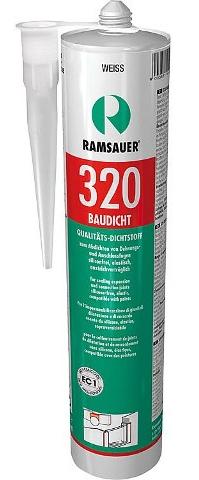 Ramsauer 3100306 Hybriddichtstoff Baudicht 320, lebensmittelgeprüft, kieselgrau, 310 ml