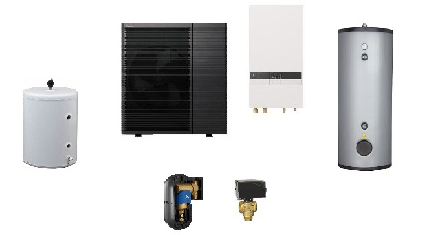 Wärmepumpenpaket Hybridlösung Panasonic Aquarea LT 7 kW 230V, R290 für eine bestehende Öl/-Gasanlage