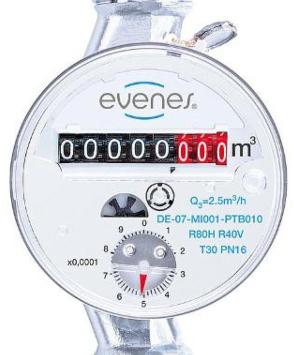 Kaltwasserzähler EVENES Q3 4, DN20(3/4'),Bl: 130mm inkl.Beglaubigungsgebühr