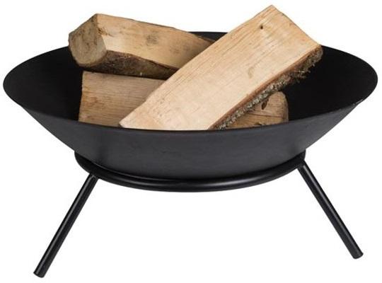 Garten Feuerschale schwarz Offene Feuerstelle Ø 56cm BB690 Feuerschale zum Kochen und Grillen