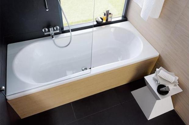 Badewanne Elfrun BxHxT 1800x800x420mm Stahl-Emaille 3mm, 240 Liter Stahlemaille im Badezimmer