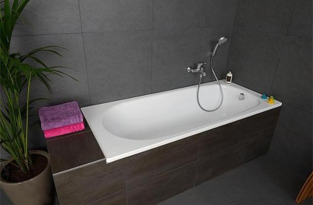 Badewanne VERONA, BxHxT 1600x410x700mm Stahl-Emaille Stahlemaille im Badezimmer