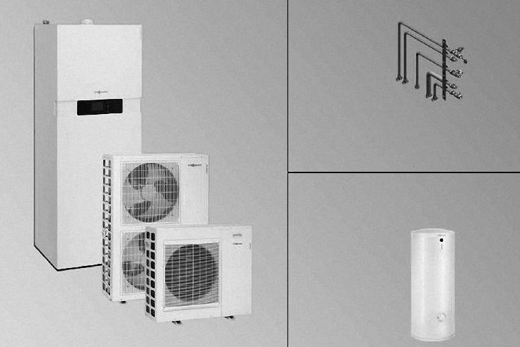 VIESSMANN Split Gas-Hybrid-Kompaktgerät Vitocaldens 222-F, 1,3 - 19 kW - Pakete - Heizungsmodernisierung