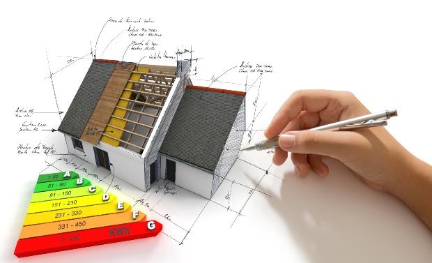 Konzept eines neuen Hauses in einer Grafik - so wird dir Wärmewende gestaltet