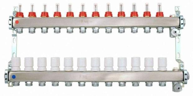 Heizkreisverteiler aus Edelstahl für Fußbodenheizung