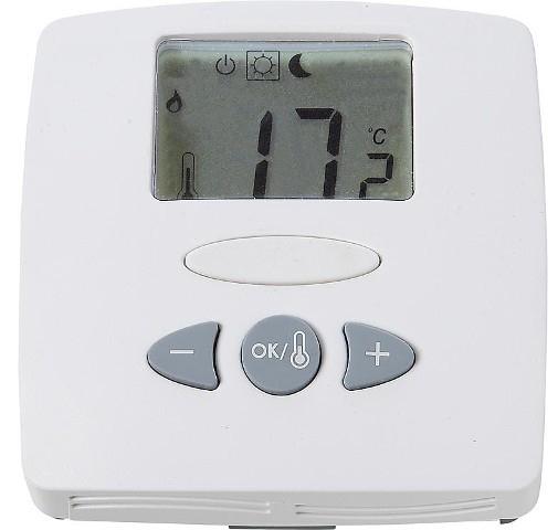 WATTS Raumthermostat mit Digitalanzeige WFHT-LCD 230V ANC/ANO mit Boden- sensor NC/NO-Antrieb