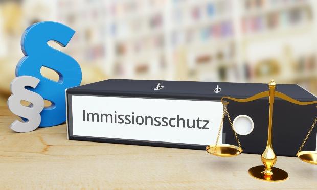 Symbolbild Aktenordner mit Aufschrift "Immissionsschutz"