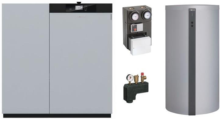 Viessmann Vitoligno 300-C, Pelletkessel, 18kW, Vorratsbehälter, Vitocell 100-E, 600 L, VL3C098