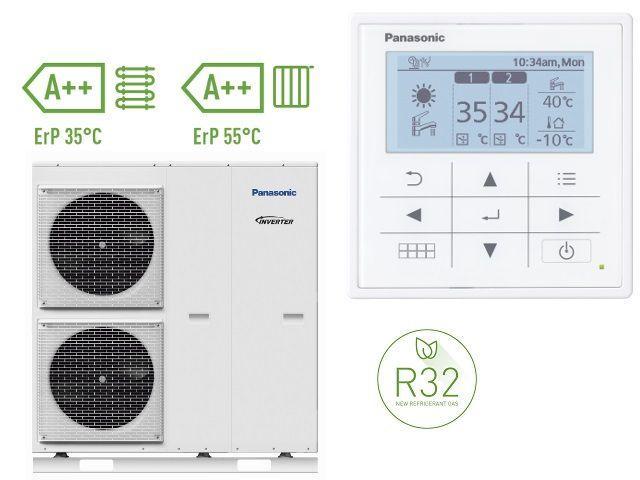 Panasonic Aquarea T-CAP 9kW,400V, R32, Luftwärmepumpe Monoblocksystem