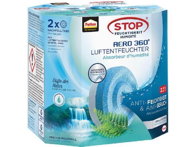 Luftentfeuchter PATTEX AERO 360° Wasserfall Frische Nachfüll-Tabs 2x 450g