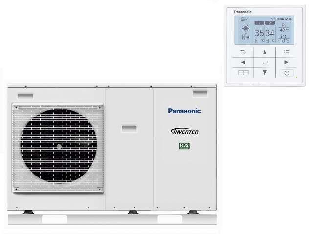 Panasonic Aquarea LT 5 kW, 230V, R32 Luftwärmepumpe Monoblock, Generation J, Inverter, WH-MDC05J3E5