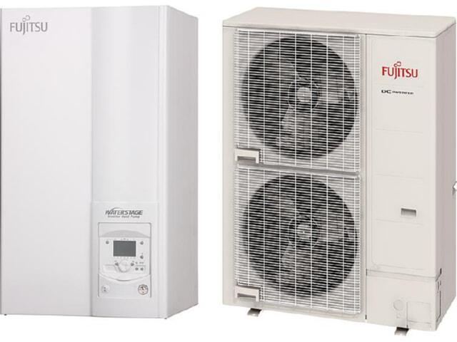 Splitt-Wärmepumpe Fujitsu Waterstage Super-Highpower 17 kW, Luft/Wasser WSYK170DJ9 / WOYK170LJL - Heizungstausch