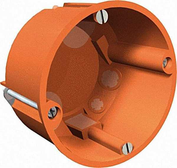 Hohlwand-Gerätedose Höhe 47mm, D=68mm Typ HG 60 MW, orange / 1 Stück