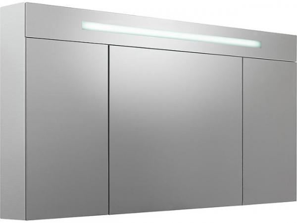 Spiegelschrank mit Beleuchtung, weiß Hochglanz 3 Türen 1200x740x160mm