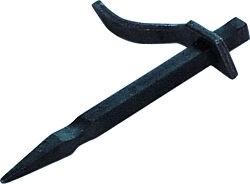 Putzhaken rund 140mm C45 Stahl gehärtet