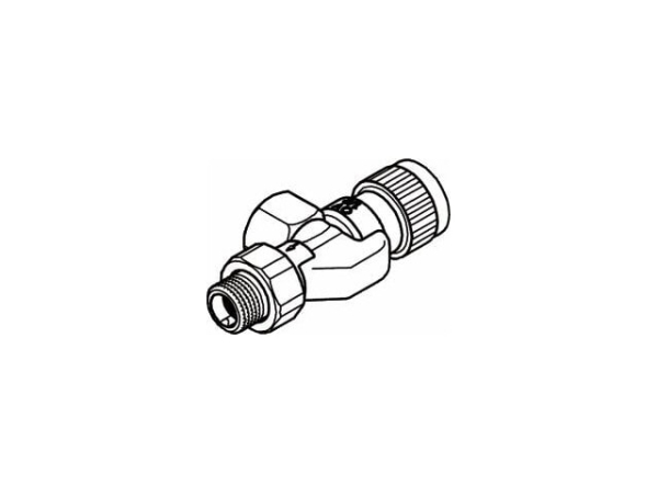 Buderus Ventilunterteil Axialform 1/2 mit Winkelverschraubung, passend für Katherm GK182, 7747412307