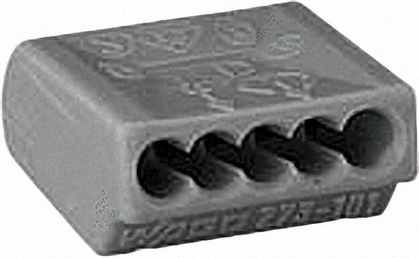 WAGO Verbindungsdosenklemmen 273 5-Leiter-Klemmen, grau 5x0, 75-1,5mm², VPE=100
