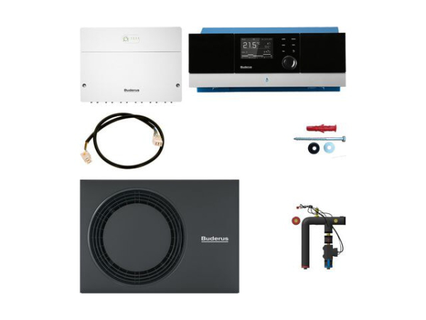 Buderus Hybrid-Brennwertkessel Logano plus WLW-4 MB Paket Logaplus Ergänzungs-Set 4 kW mit MC110 HF-Set HYC25
