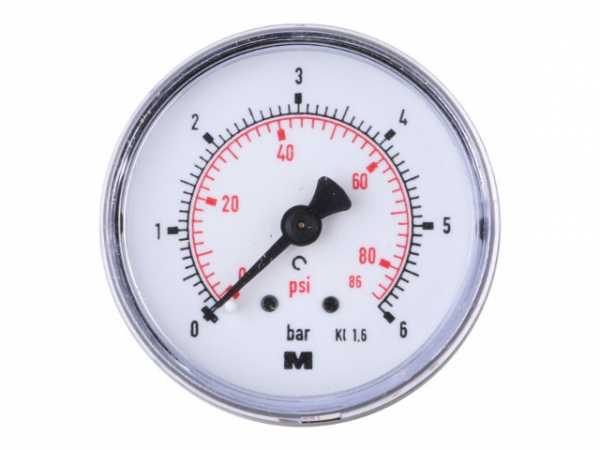 Manometer NG 50 axial 0 bis 6 bar, 1/4