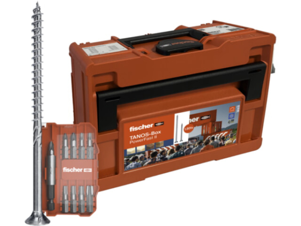 Fischer PowerFast II Schraubenset in Tanos-Box, diverse Größen, inkl. ProfiBit Set, 574617