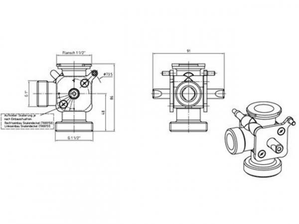 WOLF 2070453 3 Wege Mischer Typ 86, DN25, kvs-W.4