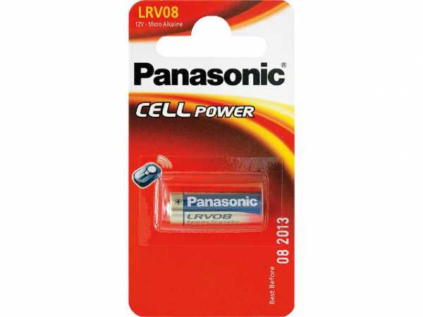 PANASONIC Batterie Alkaline Mangan LRV 08, 12 V Durchmesser 10x28mm, 1 Stück