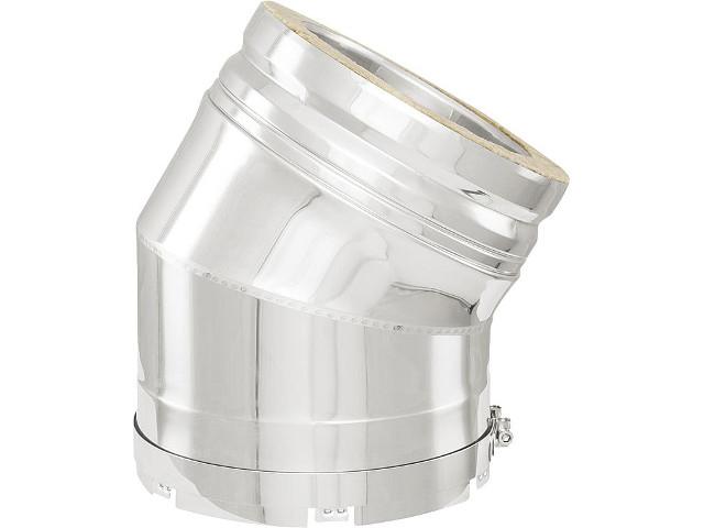 Doppelwandiges Abgassystem Bogen 30° - DN 200 für Unter- druckbetrieb Doppelwandiges Abgassystem Bogen 30° - DN 200 für Unter- druckbetrieb