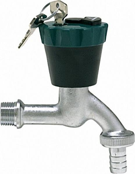 SCHLÖSSER Auslaufhahn Wasser-safe mit Schlauchverschraubung mit Schlüsselpaar, matt-verchromt