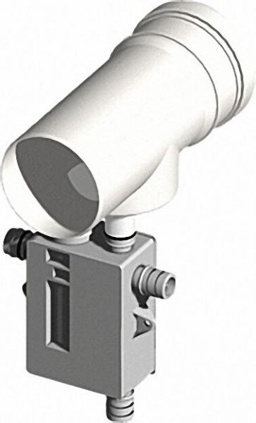 Kunststoff-Abgassystem Kondensatablauf senkrecht mit Siphon DN 80