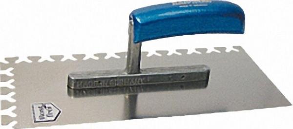 Glättekelle Papillon gezahnt 280mm rostfrei blaues Heft